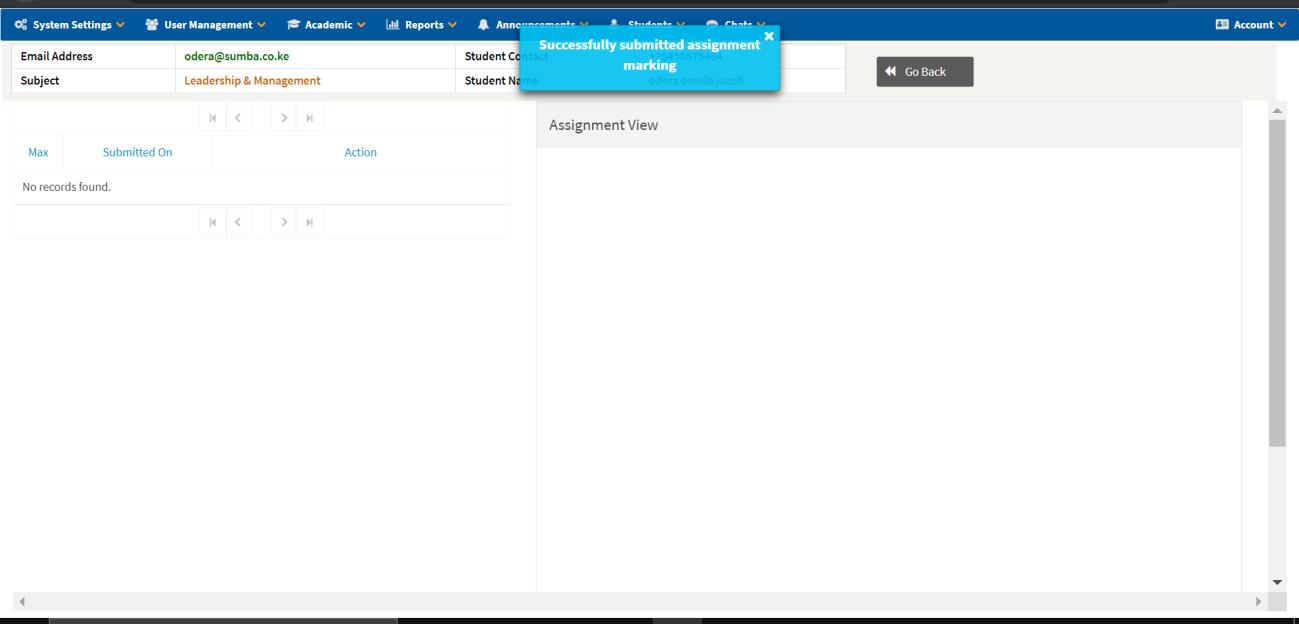Quiz Approved Confirmation