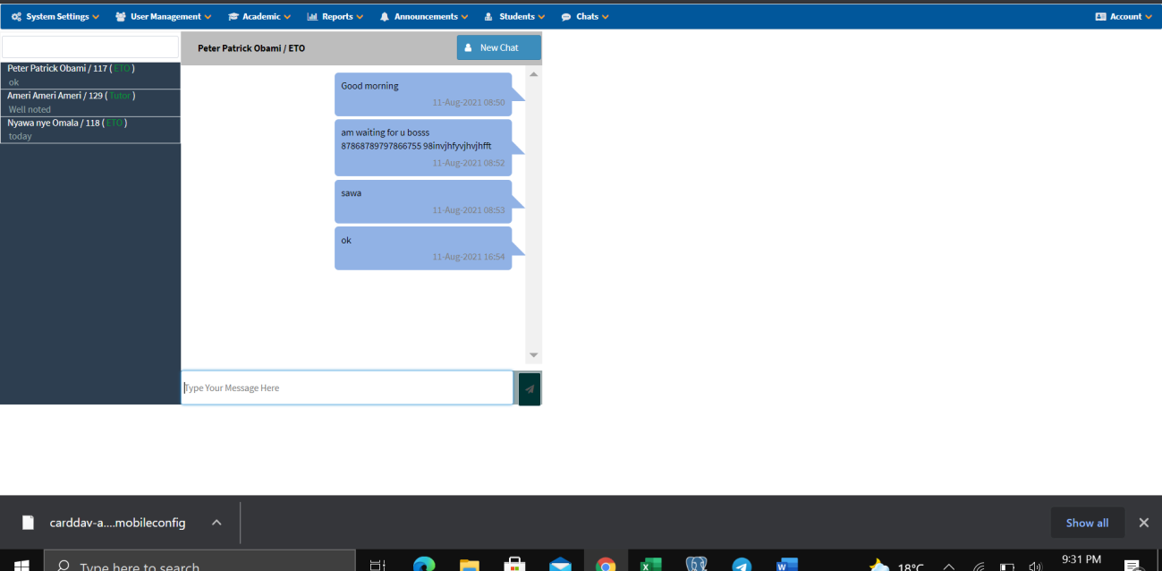 Initialize Chat Window