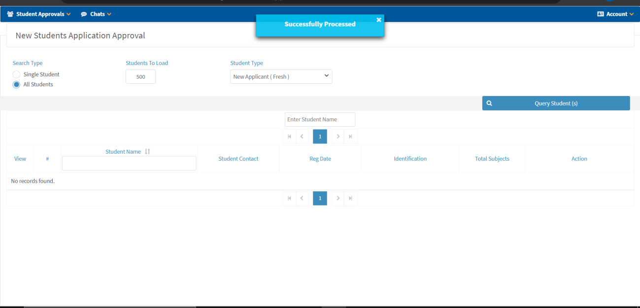 ETO Student Approval