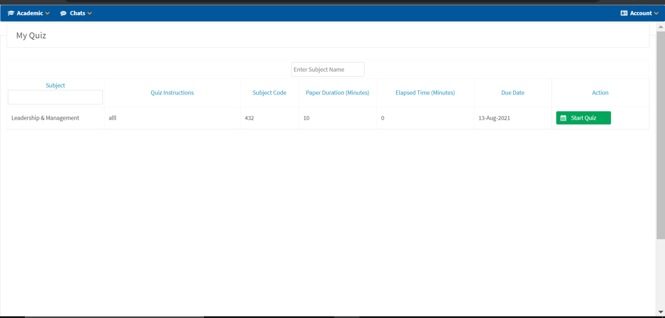 Exam Application Form