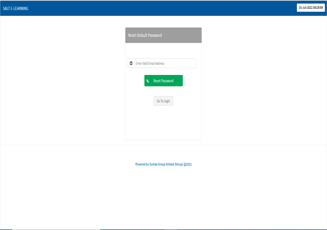 Change Default Password